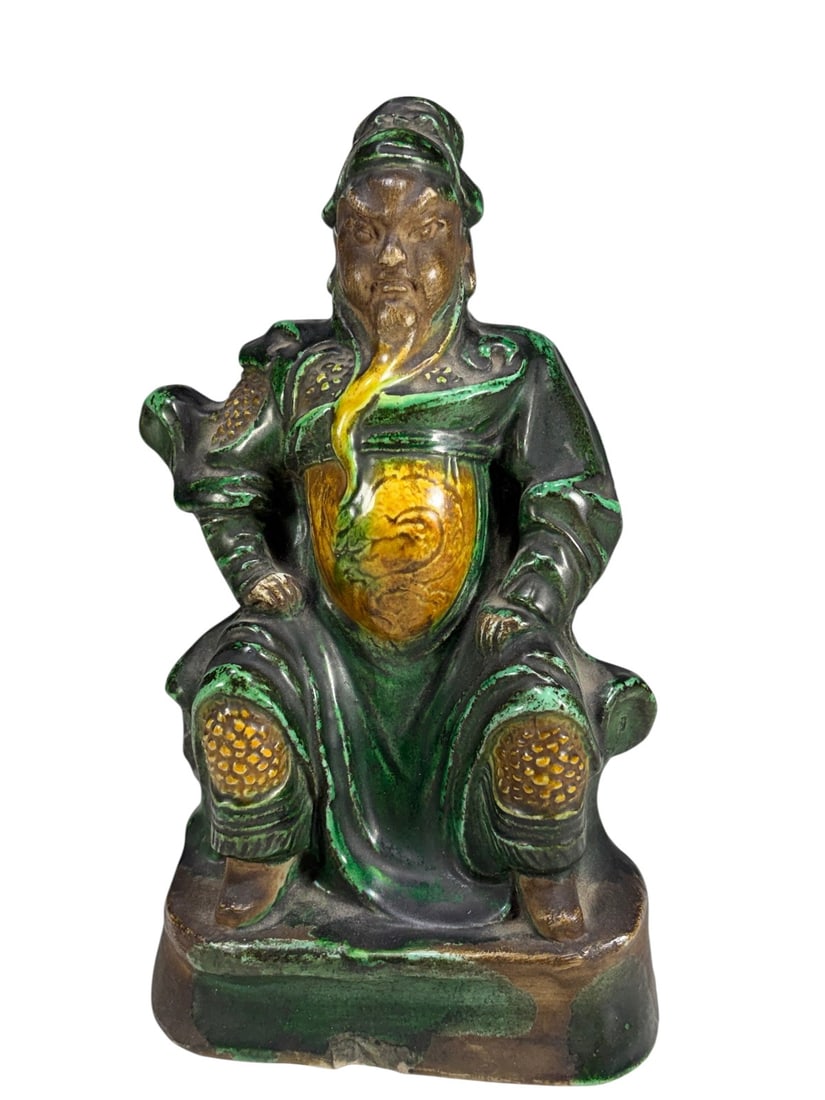 Chinese Guandi Ming Dynasty Style Ceramic Figurine (1 of 7)