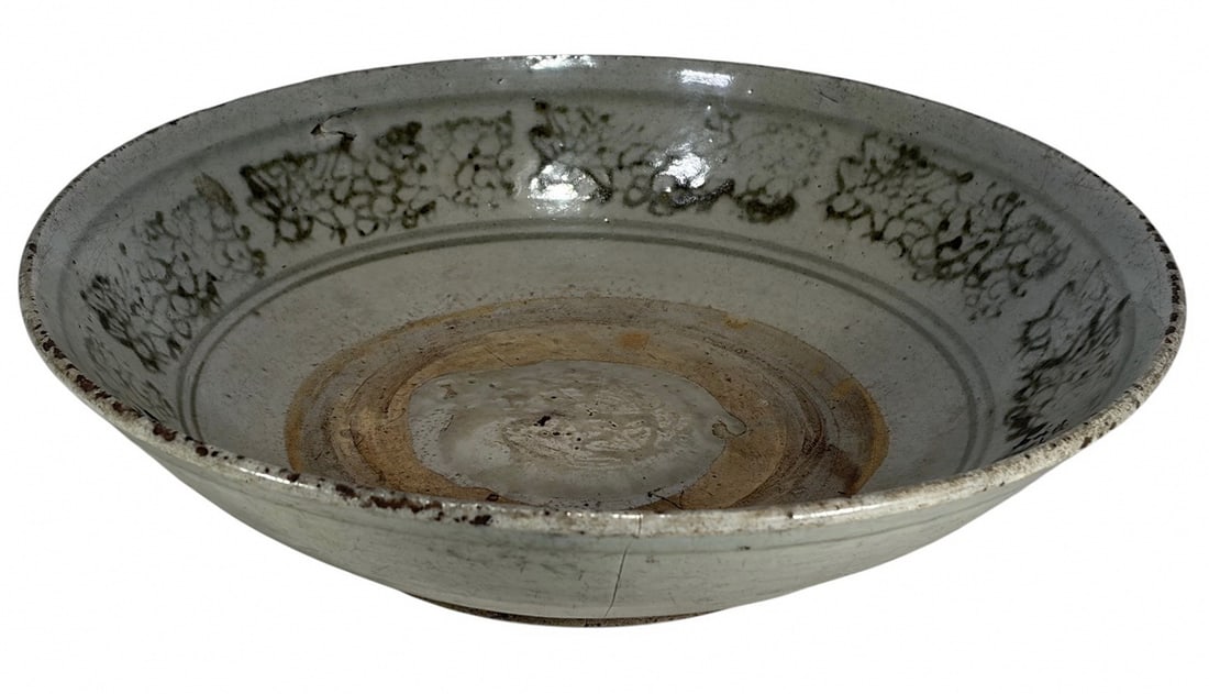 Antique Chinese Glazed Ceramic Serving Bowl (1 of 6)