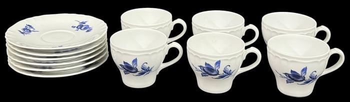 Richard Ginori Italian Teacup Service for 6 SET