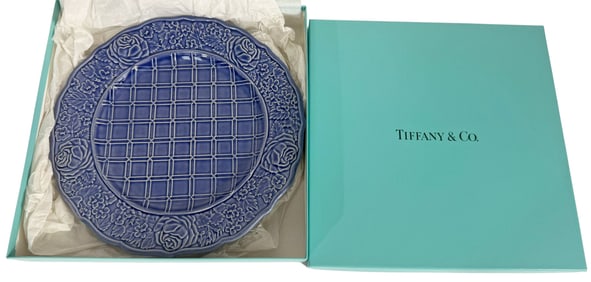 Tiffany & Co. Blue Ceramic Charger Center Bowl