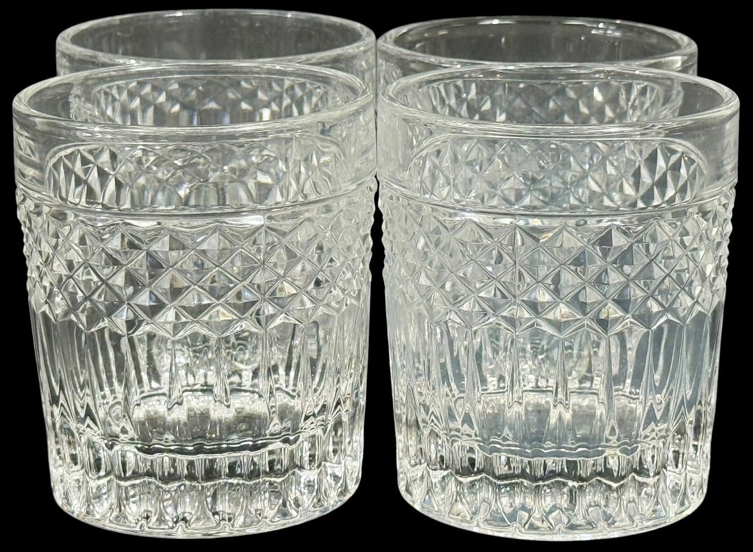 Val Saint Lambert Cut Crystal Tumbler Glasses 4pcs (1 of 4)
