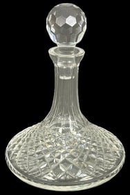 Waterford Cut Crystal Ships Liquor Decanter SIGNED