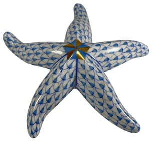 Herend Hungarian Fishnet Porcelain Starfish Figure