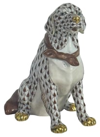 Herend Fishnet Porcelain Golden Retriever Figurine