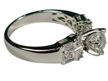14k WG Lab Grown Diamond & Natural Diamond Ring