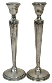 Pr of Sterling Silver Weighted Candlestick Holders