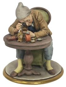 Giuseppe Cappe The Watchmaker Porcelain Figurine