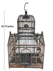 Bombay Company Hanging Wood Birdcage 28" H
