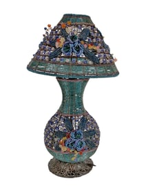Handcrafted Decorative Beaded Boho Table Lamp