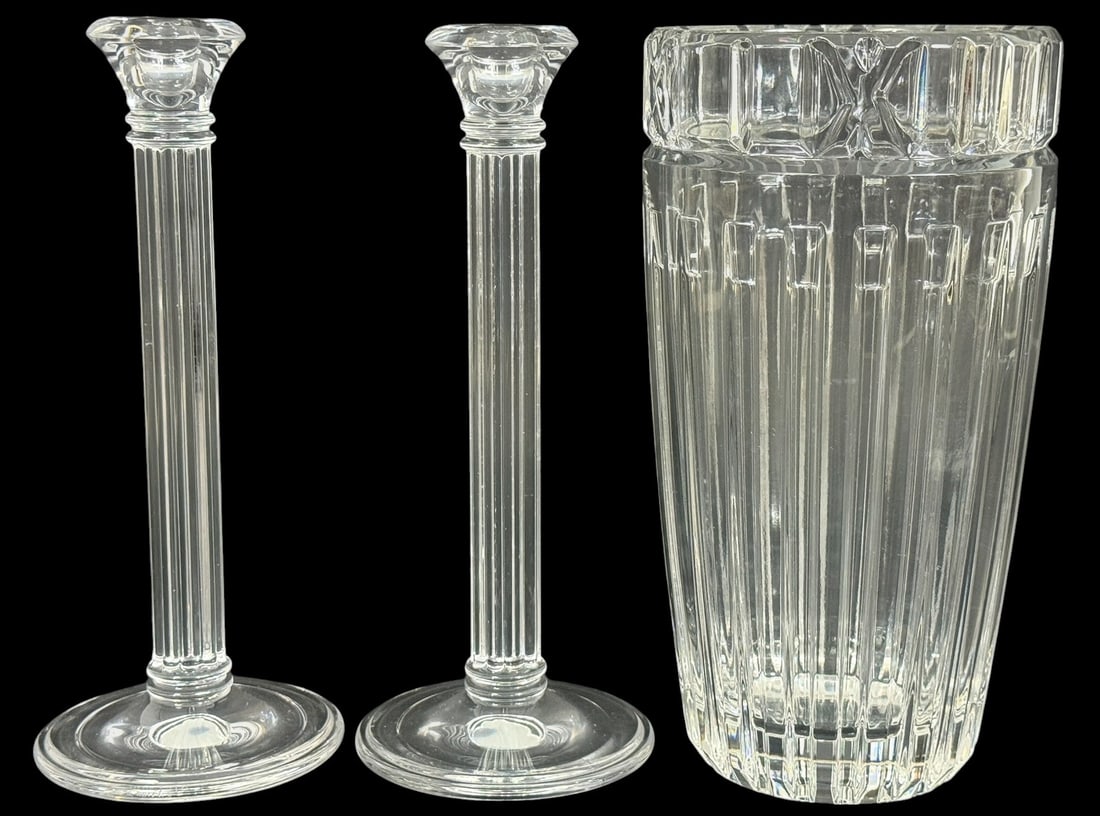 Tiffany & Co Atlas Vase & Candlestick Holders 3pcs (1 of 4)