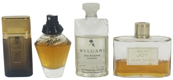 Vintage Designer Perfume Bottles Group 4pc LOT