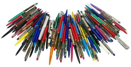 Lot of 50+ Vintage Collectible Desk Pens