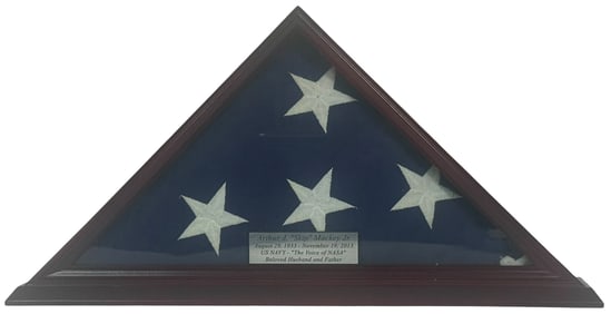 Memorial Presentation Flag for 'The Voice of NASA'