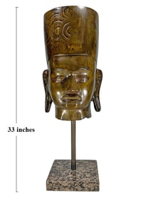 Cambodian Phnom Da Style Vishnu Bronze Head