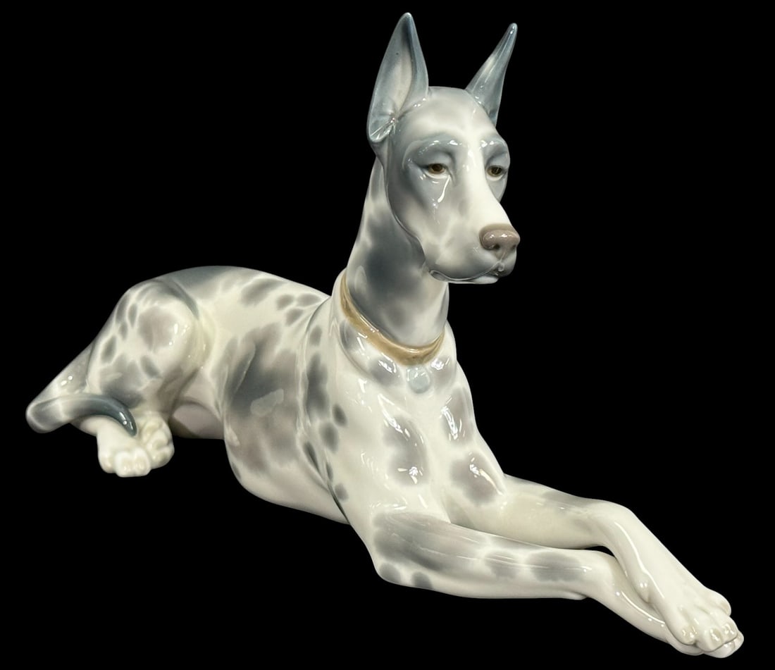 Lladro Spanish Porcelain Great Dane Figurine #1068 (1 of 6)