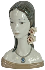 Lladro Spanish Porcelain Maja Head Figure #4668