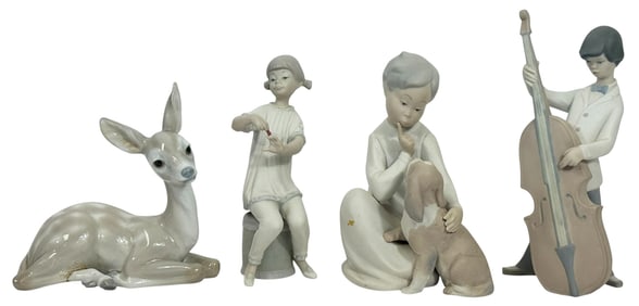 Lladro Spanish Porcelain Figurines 4pc LOT
