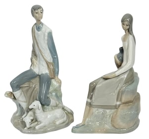 Nao by Lladro Spanish Porcelain Figurines 2pc LOT