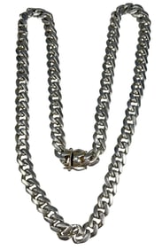 Sterling Silver 925 Heavy Chain Link Necklace