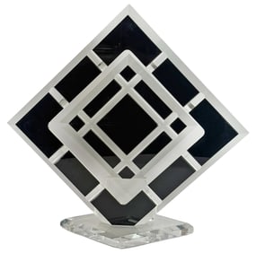 David Muniz Modern Lucite Acrylic Sculpture SIGNED