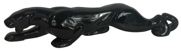 Mid-Century Black Panther Ceramic TV Lamp