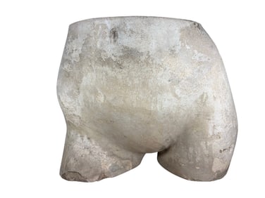 Vintage Woman Lower Torso Cement Sculpture