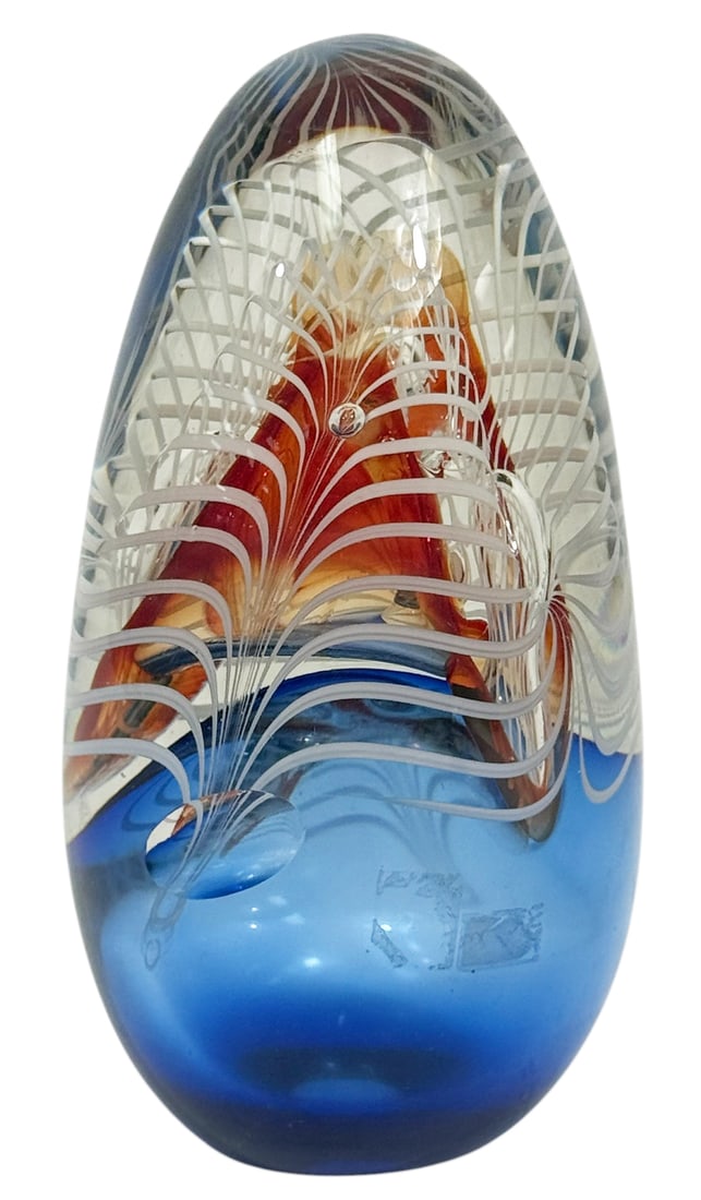 Artist Signed & Dated Studio Art Glass Model, 1990 (1 of 5)