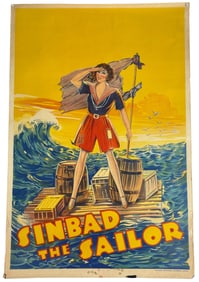 Mid C. Sinbad The Sailor Theater Lithograph Poster