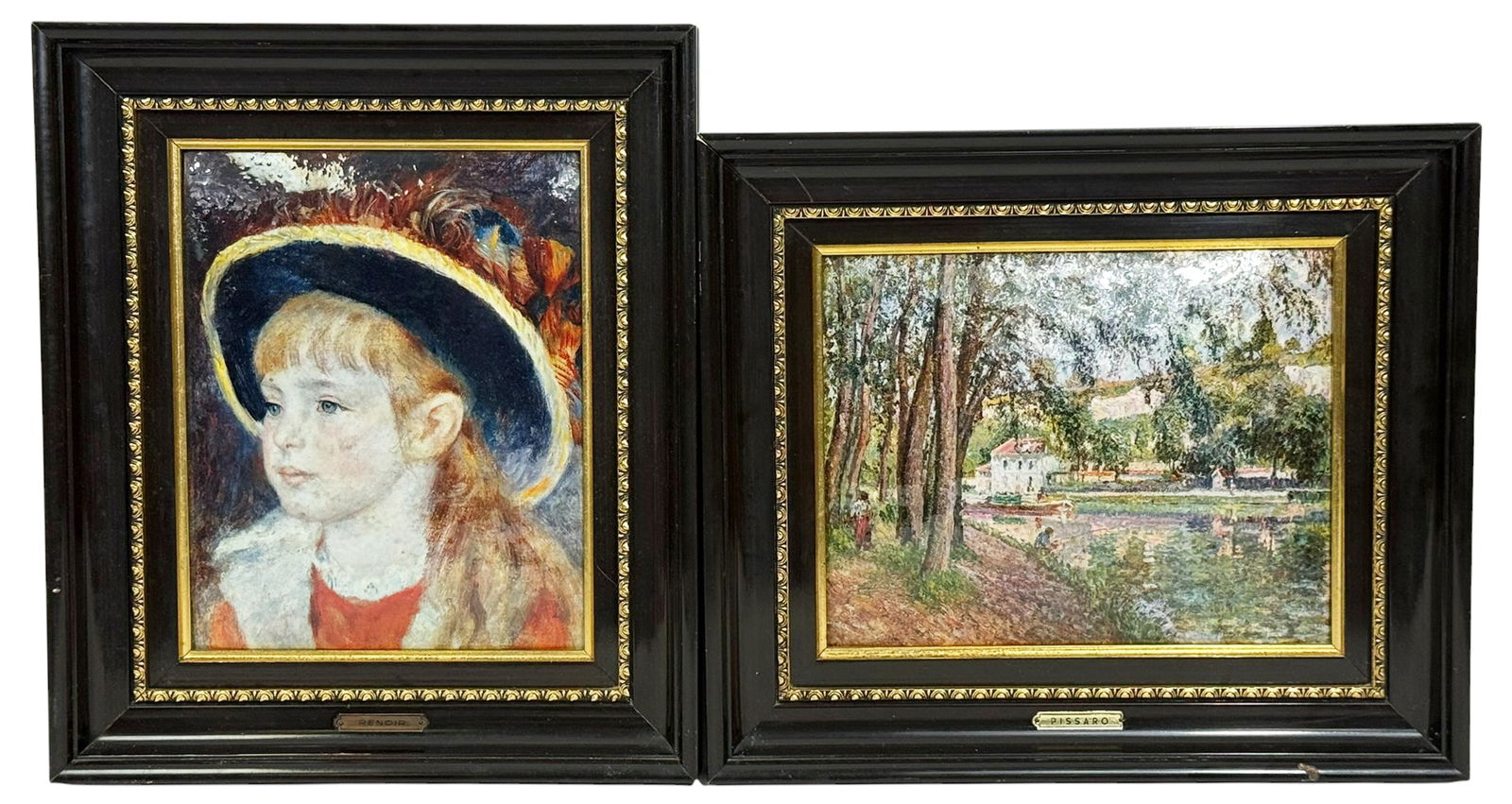 Helca French Enamel Plaques of Renoir & Pissarro (1 of 10)