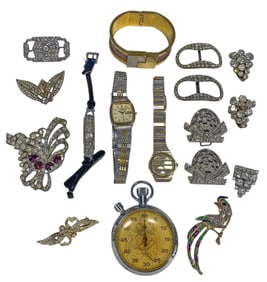 Assorted Custom Watches Bracelets Brooches 16pcs