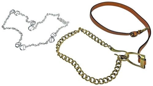 Ralph Lauren Silver-Tone Chain & Brass Collar 2pcs