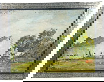 Leroy Ford Farmstead Oil Painting on Board 1945