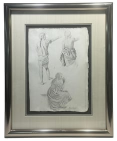 Heinrich Hasselhorst Female Study Drawing on Paper