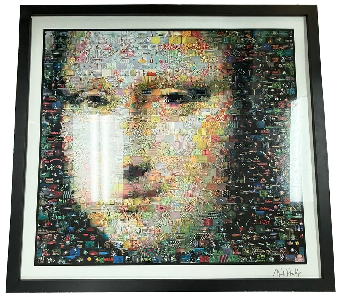 Neil J. Farkas 'Mona Lisa' Color Seriolithograph: Neil J. Farkas (American, born 1952) mosaic-style color seriolithograph on paper titled 'Mona Lisa'. Facsimile signed to the lower right. Issued and authenticated by Park West Gallery. Comes with its