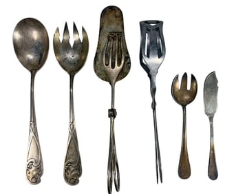 WMF Germany Art Nouveau & Others Service 6pc LOT