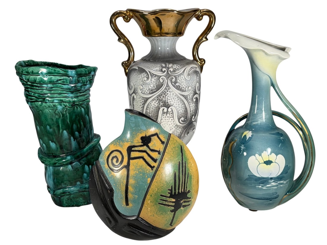 K & G Luneville Jug & Others Vases 4pc LOT (1 of 9)