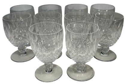 Waterford Colleen Crystal Wine Glasses 10pc LOT