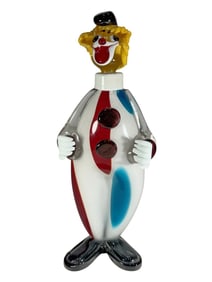 Murano Art Glass Clown Figurine Bottle