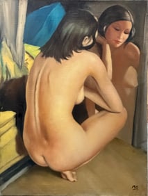 Mark Gregoire French Nude Oil Painting on Canvas