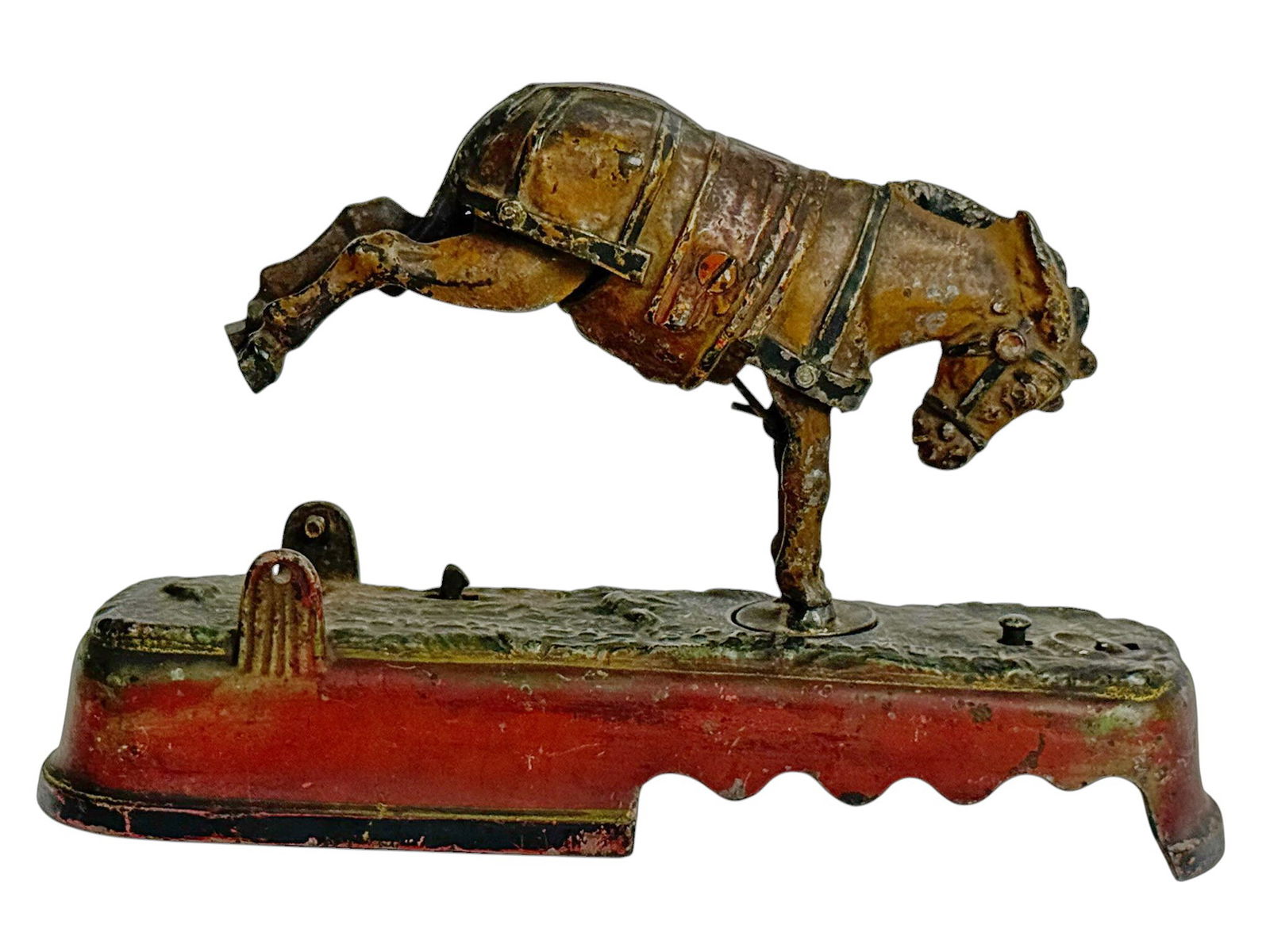 J & E Stevens Cast Iron 'Tammany' Style Mule Bank (1 of 7)