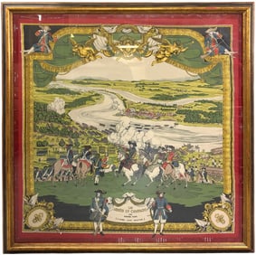 Hermes Les Armees en Campagne Framed Scarf