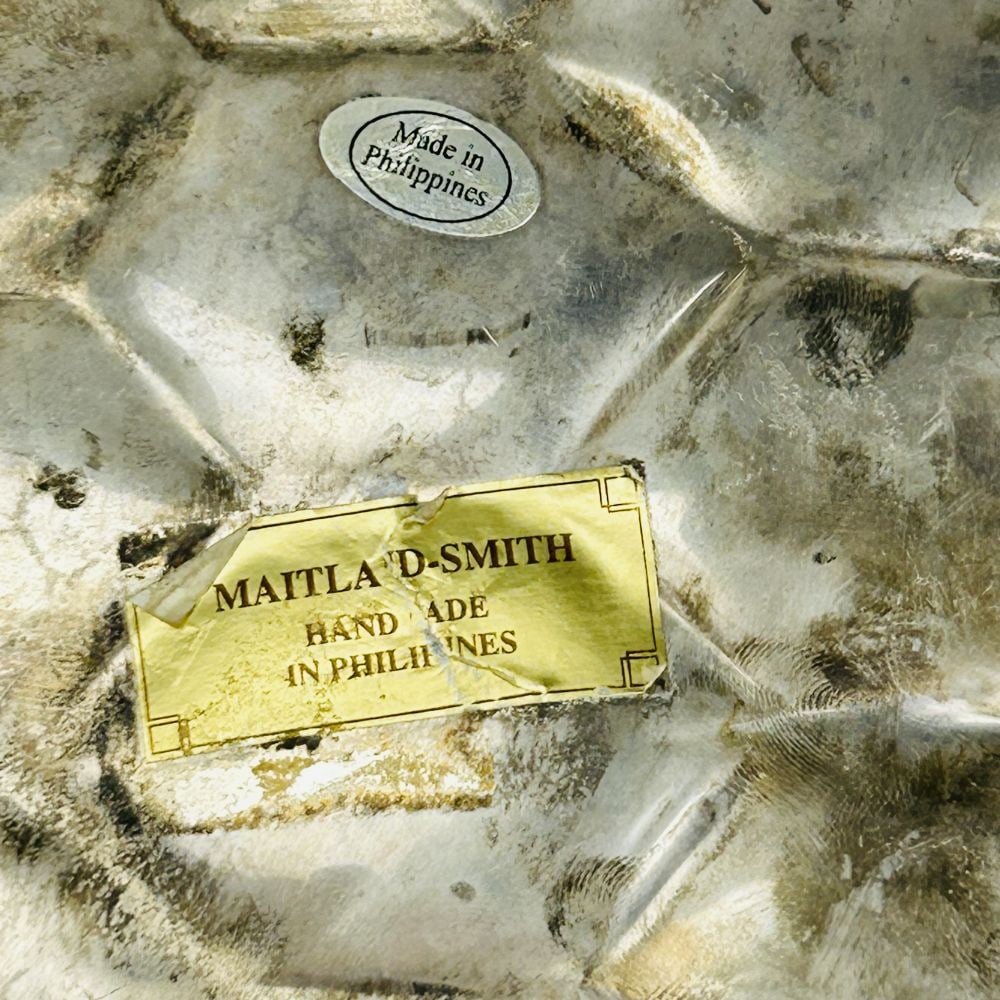 Maitland Smith Penshell Silvered Bronze Turtle 12" - 5