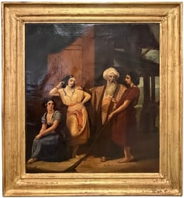 After Henri F. Schopin Oil Painting on Canvas