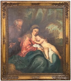 After Van Dyck Madonna & Child Oil Painting