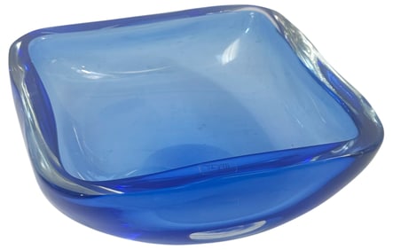 Steven Correia Cobalt Blue Art Glass Vase SIGNED