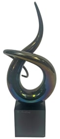 Renato Anatra Abstract Art Glass Sculpture SIGNED