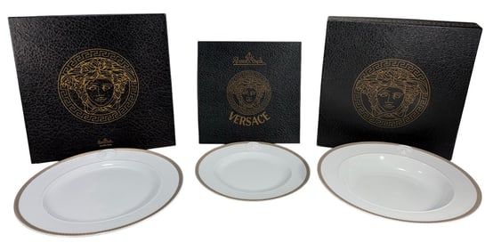 Rosenthal Versace Medaillon Meandre D'Or 3pcs