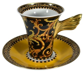 Rosenthal Versace Barocco Porcelain Cup & Saucer