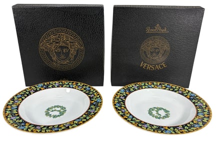 Rosenthal Versace Gold Ivy Porcelain Plates 2pcs