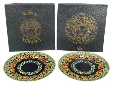 Rosenthal Versace Gold Ivy Studio Line Plates 2pcs